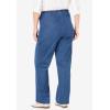 Woman Within Plus Size Fineline Stretch Denim Wide-Leg Pull-On Jeans(Pine)