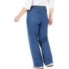 Woman Within Plus Size Fineline Stretch Denim Wide-Leg Pull-On Jeans(Stonewash Sanded)