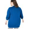 Woman Within Plus Size Fleece Baseball Jacket Long Oversized Fleece Coat(Bright Cobalt)