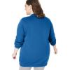 Woman Within Plus Size Fleece Baseball Jacket Long Oversized Fleece Coat(Heather Navy)