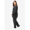 Woman Within Plus Size Fleece Sweatshirt Set(Black)