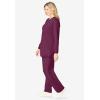 Woman Within Plus Size Fleece Sweatshirt Set(Deep Claret)