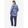 Woman Within Plus Size Fleece Sweatshirt Set(Evening Blue Tie Dye)