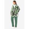 Woman Within Plus Size Fleece Sweatshirt Set(Pine Tie Dye)