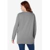 Woman Within Plus Size Fleece Sweatshirt(Medium Heather Grey)