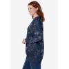 Woman Within Plus Size Fleece Sweatshirt(Navy Sprinkle Heart)