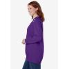 Woman Within Plus Size Fleece Sweatshirt(Radiant Purple Floral Embroidery)