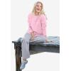 Woman Within Plus Size Fleece Sweatshirt(Raspberry)