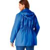 Woman Within Plus Size Fleece-Lined Taslon Anorak(Bright Cobalt)