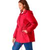 Woman Within Plus Size Fleece-Lined Taslon Anorak(Classic Red)