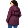 Woman Within Plus Size Fleece-Lined Taslon Anorak(Deep Claret)