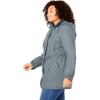 Woman Within Plus Size Fleece-Lined Taslon Anorak(Gunmetal)