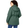 Woman Within Plus Size Fleece-Lined Taslon Anorak(Pine)
