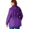 Woman Within Plus Size Fleece-Lined Taslon Anorak(Radiant Purple)