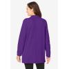 Woman Within Plus Size French Terry Quarter-Zip Sweatshirt(Radiant Purple Marled)