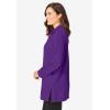 Woman Within Plus Size French Terry Quarter-Zip Sweatshirt(Radiant Purple Marled)