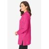 Woman Within Plus Size French Terry Quarter-Zip Sweatshirt(Raspberry Sorbet Marled)