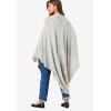 Woman Within Plus Size Fringed Cape(Black)