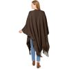 Woman Within Plus Size Fringed Cape(Chocolate)
