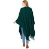 Woman Within Plus Size Fringed Cape(Emerald Green)