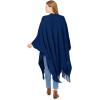 Woman Within Plus Size Fringed Cape(Evening Blue)