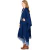 Woman Within Plus Size Fringed Cape(Evening Blue)