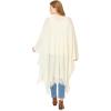 Woman Within Plus Size Fringed Cape(Ivory)
