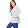 Woman Within Plus Size Holiday Sweater(Ivory Snowflake)