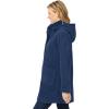 Woman Within Plus Size Hooded A-Line Fleece Coat(Navy)