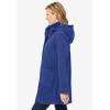 Woman Within Plus Size Hooded A-Line Fleece Coat(Radiant Purple)