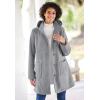 Woman Within Plus Size Hooded A-Line Fleece Coat(Ultra Blue)