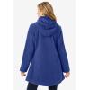 Woman Within Plus Size Hooded A-Line Fleece Coat(Ultra Blue)