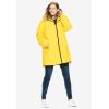 Woman Within Plus Size Hooded Slicker Raincoat(Navy)