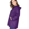 Woman Within Plus Size Hooded Slicker Raincoat(Radiant Purple)