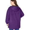 Woman Within Plus Size Hooded Slicker Raincoat(Radiant Purple)