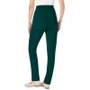 Woman Within Plus Size Knit Pull-On Elastic-Waist Pants(Emerald Green)