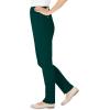 Woman Within Plus Size Knit Pull-On Elastic-Waist Pants(Emerald Green)