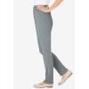 Woman Within Plus Size Knit Pull-On Elastic-Waist Pants(Gunmetal)