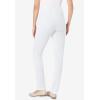 Woman Within Plus Size Knit Pull-On Elastic-Waist Pants(White)