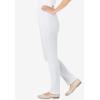 Woman Within Plus Size Knit Pull-On Elastic-Waist Pants(White)
