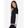Woman Within Plus Size Layered-Look Crewneck Tee(Black)