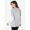 Woman Within Plus Size Layered-Look Crewneck Tee(Heather Grey)