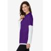 Woman Within Plus Size Layered-Look Crewneck Tee(Radiant Purple)