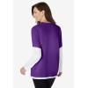 Woman Within Plus Size Layered-Look Crewneck Tee(Radiant Purple)