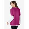 Woman Within Plus Size Layered-Look Crewneck Tee(Raspberry)