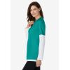 Woman Within Plus Size Layered-Look Crewneck Tee(Waterfall)
