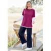 Woman Within Plus Size Layered-Look Crewneck Tee(Waterfall)