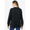 Woman Within Plus Size Layered-Look Sweatshirt(Black Birds)