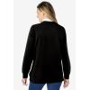Woman Within Plus Size Layered-Look Sweatshirt(Black Floral Heart)
