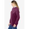 Woman Within Plus Size Layered-Look Sweatshirt(Deep Claret Floral Heart)